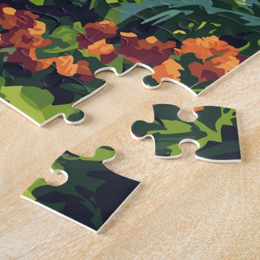 マルベラスペインイラストレーショントラベルアートヴィンテージ ジグソーパズル (側面)