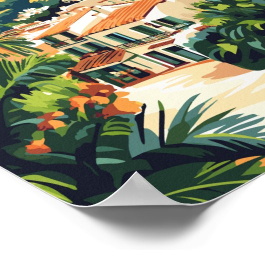 マルベラスペインイラストレーショントラベルアートヴィンテージ ポスター (角)