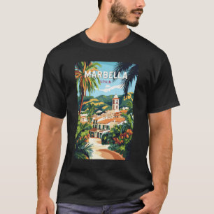 マルベラスペインイラストレーショントラベルアートヴィンテージ Tシャツ