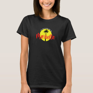 マルベリャで過ごしたい - バケーション ビーチ ブルー プリ Tシャツ