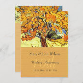 マルベリーツリーの結婚記念日招待状 招待状 (正面/裏面)