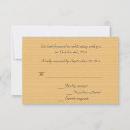 マルベリー・ツリーの結婚式　出欠の返信依頼。 招待状