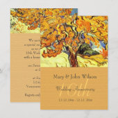 マルベリー ツリー 結婚記念日の招待状 招待状 (正面/裏面)