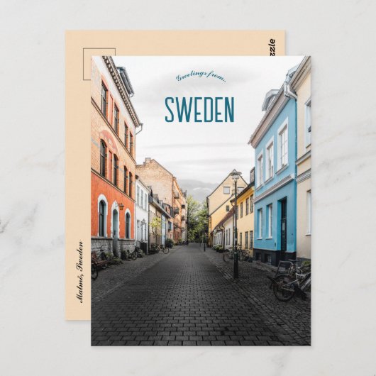 マルメスウェーデンの通り ポストカード (正面/裏面)