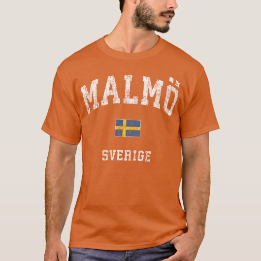 マルメ スウェーデン Sverige アスリック スポーツ 少年 Tシャツ (正面)