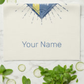 マルモスウェーデンレトロ国旗ヴィンテージムース土産 キッチンタオル (折り畳み)