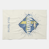 マルモスウェーデンレトロ国旗ヴィンテージムース土産 キッチンタオル (横)