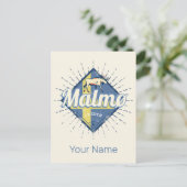 マルモスウェーデンレトロ国旗ヴィンテージムース土産 シーズンポストカード (スタンド正面)