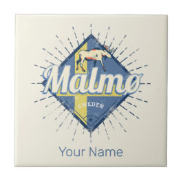 マルモスウェーデンレトロ国旗ヴィンテージムース土産 タイル