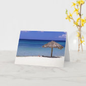 マルモックビーチ、アルバ、アンティルオランダ カード (黄色い花)