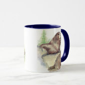 マルモート動物,岩,自然,野生動物 マグカップ (正面右)