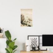 マルヤードアヒルがパンパスグラスで泳ぐ ポスター (ホームオフィス)