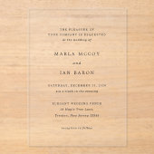 マルラクラシック結婚 アクリル招待状 (正面)