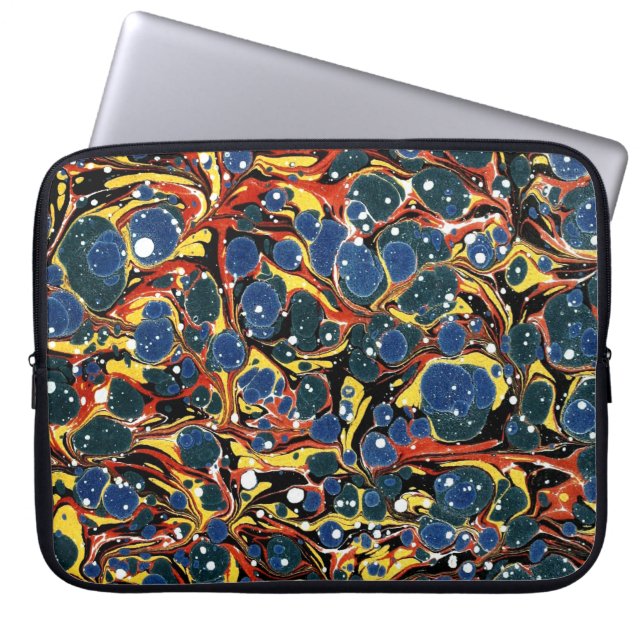 マルリカラフルービクトリアンド紙カバー ラップトップスリーブ (正面)