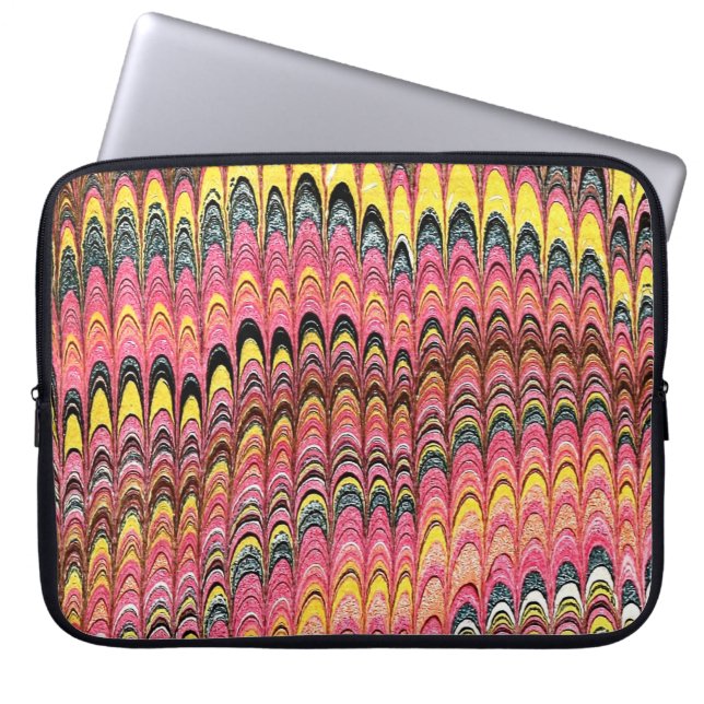 マルリカラフルービクトリアンド紙カバー ラップトップスリーブ (正面)