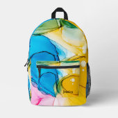 マルリカラフルー・アルコールインク プリントバックパック (正面)