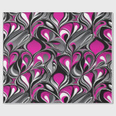 マルリモダンーレトロモムズのためのシック忙しギフト ラッピングペーパー (フラット)