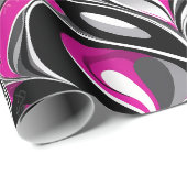 マルリモダンーレトロモムズのためのシック忙しギフト ラッピングペーパー (ロールコーナー)