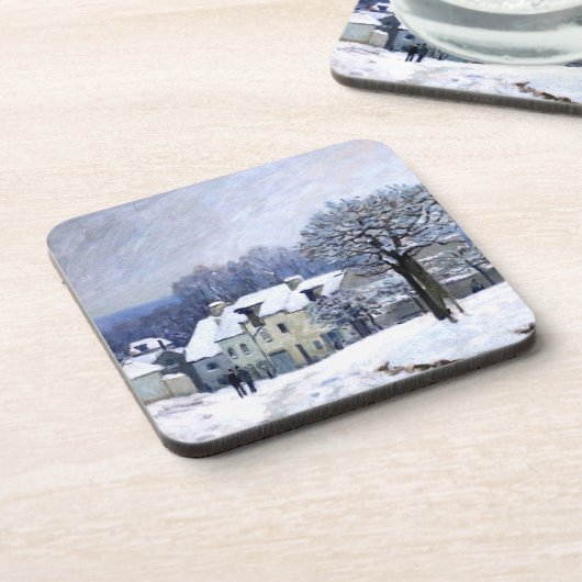マルリー,雪のアルフレッドSisley Place du Chenil コースター (左側)