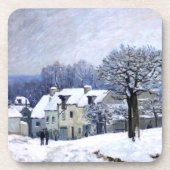 マルリー,雪のアルフレッドSisley Place du Chenil コースター (正面)