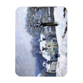 マルリー,雪のアルフレッドSisley Place du Chenil マグネット (縦)