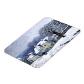 マルリー,雪のアルフレッドSisley Place du Chenil マグネット (左側)