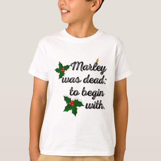 マルレーが最初から死んでいたなんて おもしろ雑貨 クリスマス Tシャツ (正面)