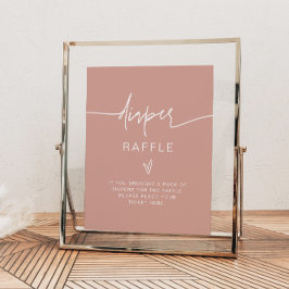 マルロボホ赤面ピンクオムツラッフルゲームサイン ポスター