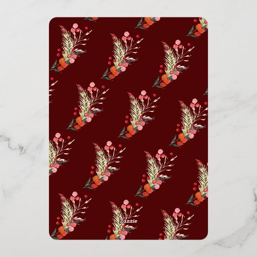 マルロメリーオンのクリスマス書道一枚の写真 箔シーズンカード (裏面)