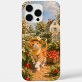マルロン 春のいちごガーデン子猫スマホケース iPhone 16 PRO MAXケース