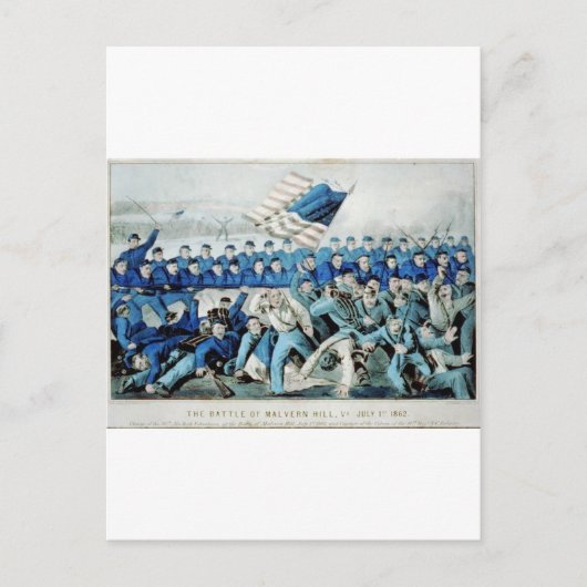 マルヴァーン・ヒルの戦い。1862年7月1日 ポストカード (正面)