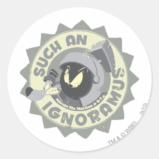 マルヴィンは火星™このような無知 ラウンドシール (正面)