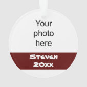 マルーパーソナライズされたン・金ゴールドオーナメント オーナメント (裏面)