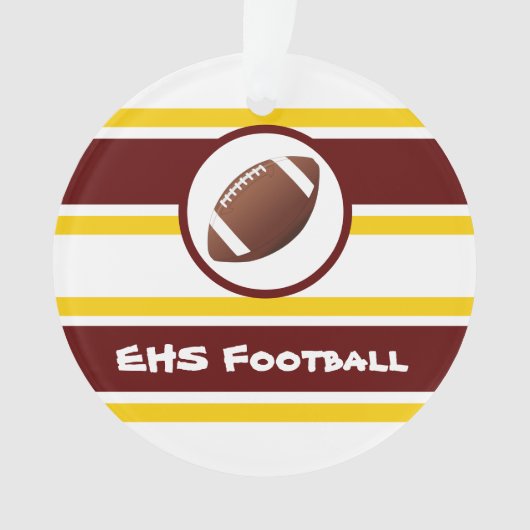 マルーパーソナライズされたン・金ゴールドオーナメント オーナメント (正面)