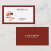 マルーモダンン&ホワイトトッドルキノコケータリング 名刺 (正面/裏面)