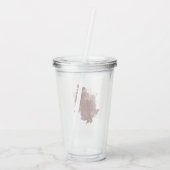 マルーンおよび金ゴールドヴィンテージフローラ アクリルタンブラー (裏面)