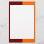 マルーンとオレンジの縁ど文房具 便箋 (正面)