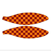 マルーンとオレンジ市松模様にのヴィンテージ ミニバスケットボール (パネル)