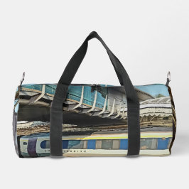 マルーンとクリームトレイン ダッフルバッグ