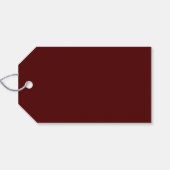 マルーンとグレーの卒業キャップパーティーの好意 ギフトタグ (裏面横)