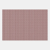 マルーンとグレーの混合パターン ラッピングペーパーシート (正面)