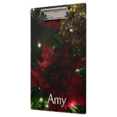 マルーンとゴールドのクリスマスツリー | ホリデーフォト クリップボード (左)