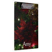 マルーンとゴールドのクリスマスツリー | ホリデーフォト クリップボード (右)