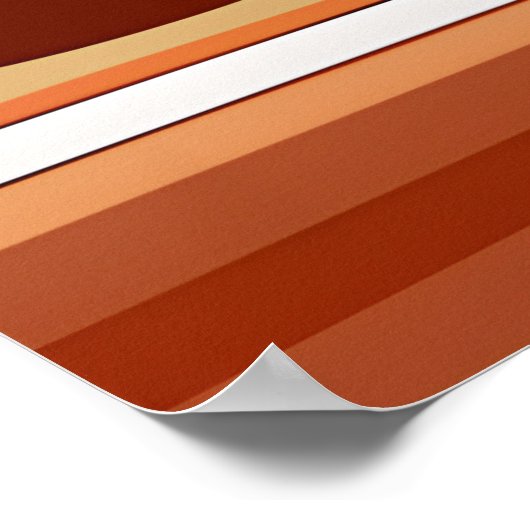 マルーンとタンの葡萄とワイングラス ポスター (角)