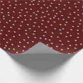 マルーンとピンクのドットのラッピング紙 転が ラッピングペーパー (角)