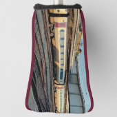 マルーンとベージュ列車 ゴルフヘッドカバー (回転90)