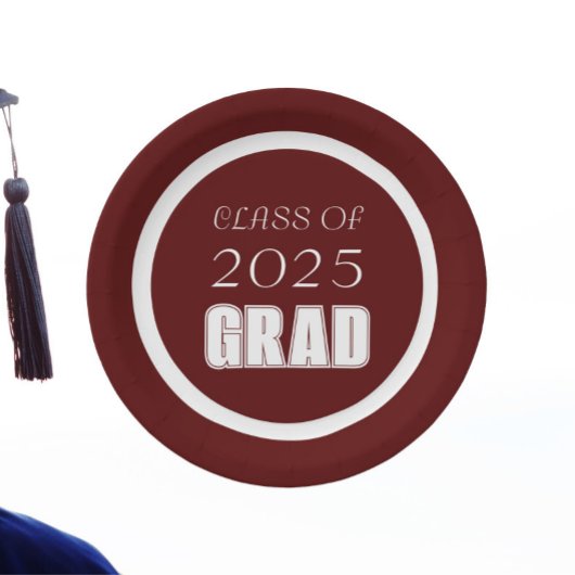 マルーンとホワイトスクールカラー卒業|過去記事 ペーパープレート