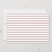 マルーンと白の卒業式パーティー 招待状 (裏面)