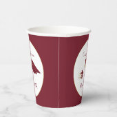 マルーンと白の卒業式パーティー 紙コップ (右)