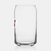 マルーンと白の学校の色のクラス年 ガラス缶 (左)